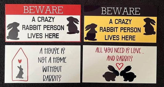 Small Metal Rabbit Signs