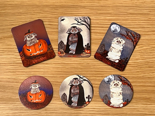 Cute Halloween Bunny Rabbit Magnets